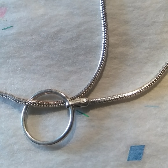 SILVER LARIAT CHAIN MADE IN ITALY - Picture 3 of 4